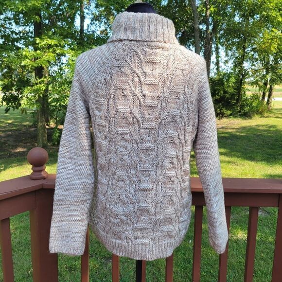 Coldwater Creek Ladies  Pullover Turtleneck Oversized Knit Sweater,  Large Brown - Picture 7 of 13
